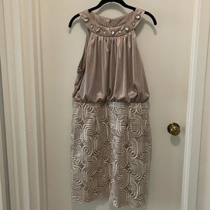 Jessica Howard Evenings gold cocktail dress